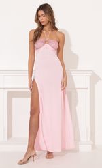Picture Halter Maxi Dress in Pink. Source: https://media-img.lucyinthesky.com/data/Feb22_1/150xAUTO/1V9A5924.JPG