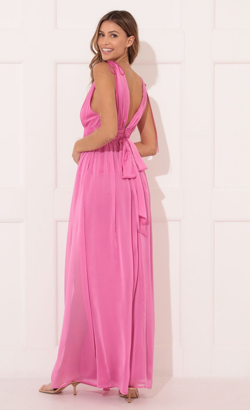 Picture Chiffon Maxi Dress in Pink. Source: https://media-img.lucyinthesky.com/data/Feb22_1/850xAUTO/1V9A0469.JPG