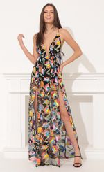 Picture Sequin Maxi Dress in Black Multicolor. Source: https://media-img.lucyinthesky.com/data/Feb22_2/150xAUTO/1V9A7362.JPG