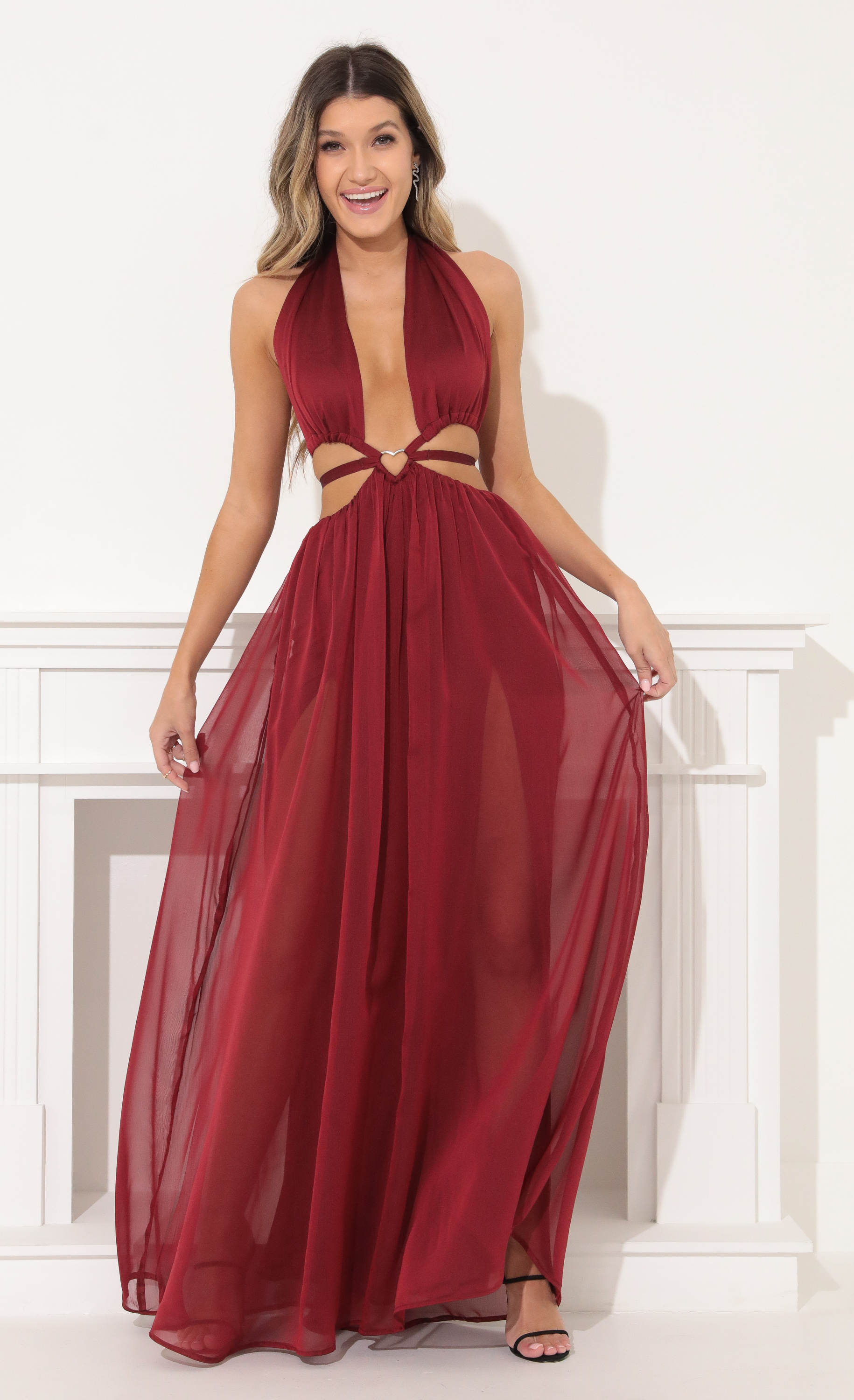 Cutout Maxi in Red