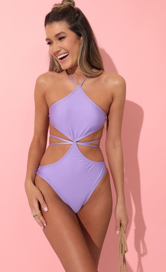 One Piece Swimsuit in Purple
