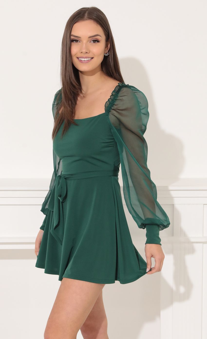 Picture Long Sleeve Dress in Green. Source: https://media-img.lucyinthesky.com/data/Feb22_2/850xAUTO/1V9A0786.JPG