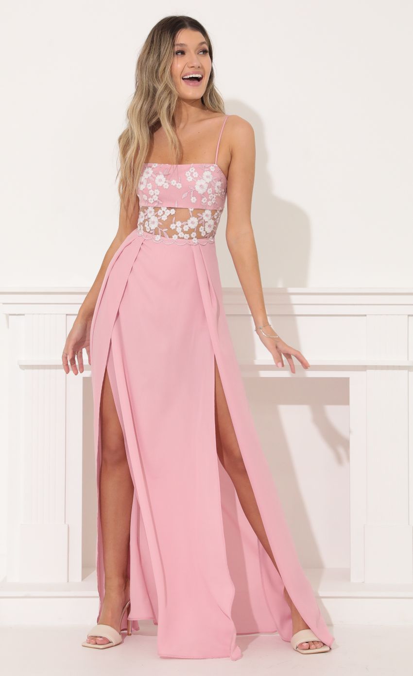 Picture Maxi Dress in Pink. Source: https://media-img.lucyinthesky.com/data/Feb22_2/850xAUTO/1V9A9637.JPG