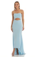 Picture Crepe High Low Maxi Dress in Blue. Source: https://media-img.lucyinthesky.com/data/Feb23/150xAUTO/03f729f4-dd72-4854-bb66-321995735f6b.jpg