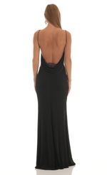 Picture Lace Open Back Maxi Dress in Black. Source: https://media-img.lucyinthesky.com/data/Feb23/150xAUTO/4fd03320-777e-432d-ab22-674717fde8ab.jpg