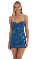 Picture Sequin Tulle Bodycon Dress in Cobalt Blue. Source: https://media-img.lucyinthesky.com/data/Feb23/150xAUTO/5cacf857-cdc3-4c03-9b74-f80fe38755ea.jpg