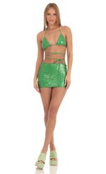 Picture Iridescent Two Piece Skirt Set in Green. Source: https://media-img.lucyinthesky.com/data/Feb23/150xAUTO/c0d73f4d-1ffe-4cdc-b854-60adfa84106f.jpg