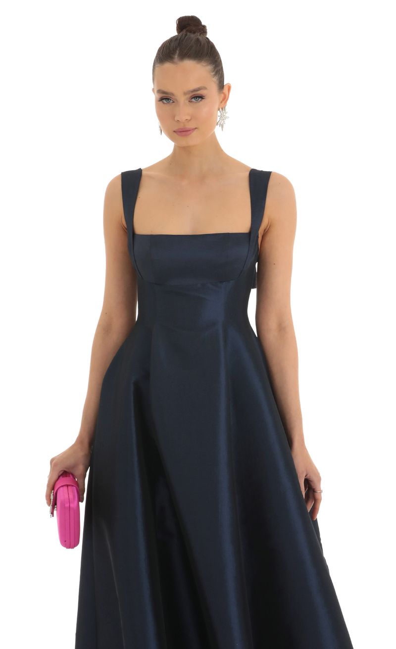 Foxie Fit and Flare Dress in Navy