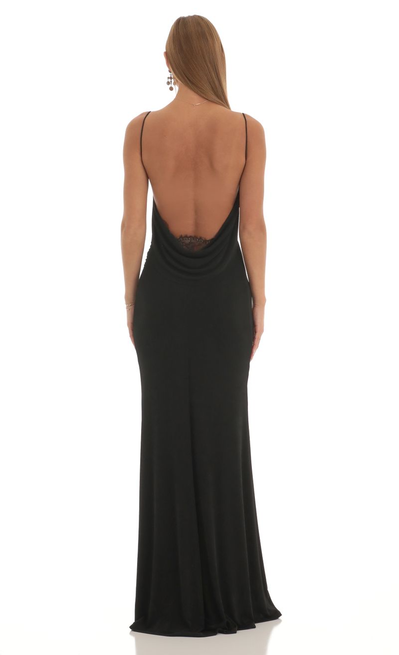 Black Backless Maxi Dress With Bow Detail | Maxi Dresses – Saved by the  Dress