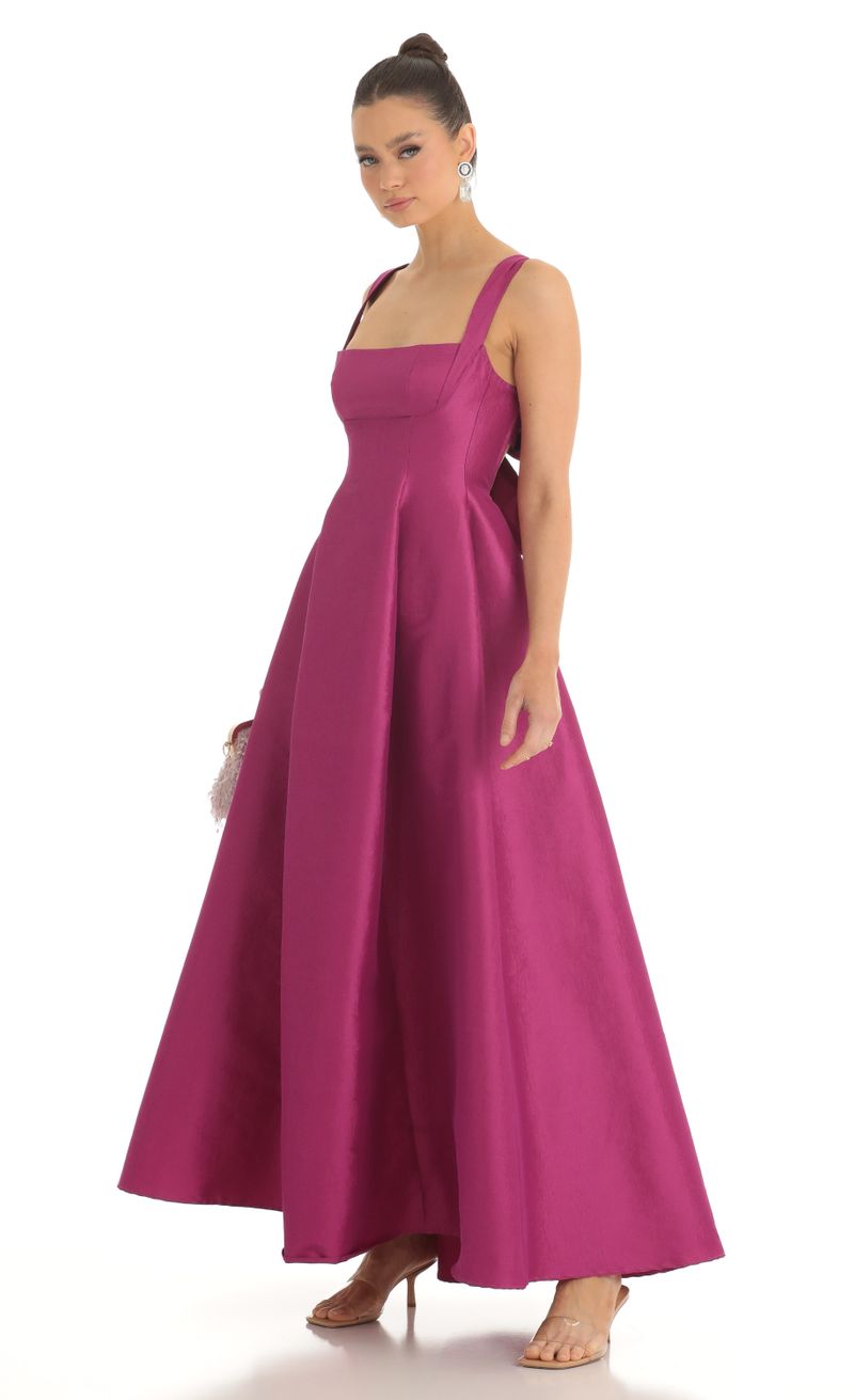 Dark Pink color Maxi Gown – Panache Haute Couture