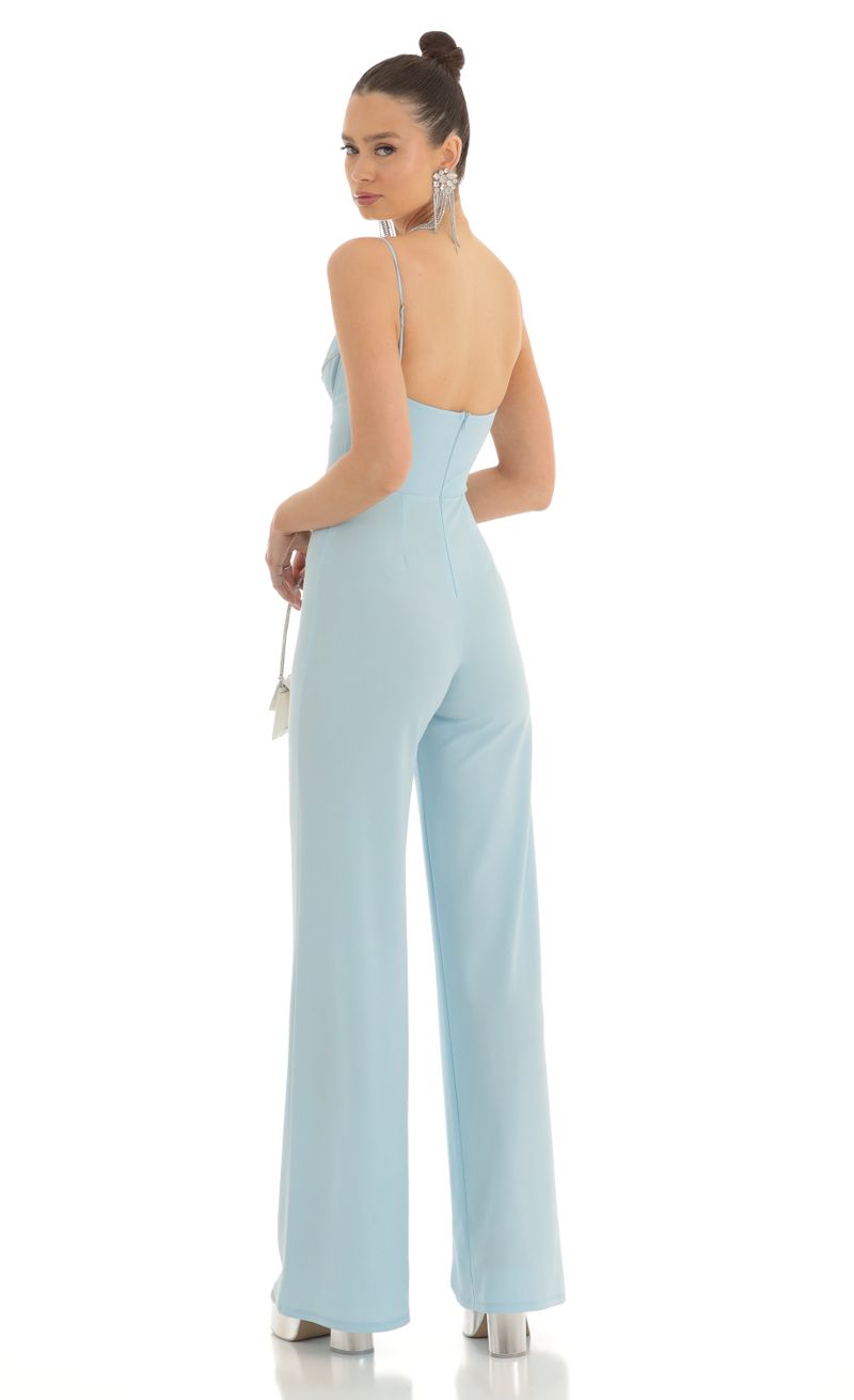 Blue rhinestone sales jumpsuit