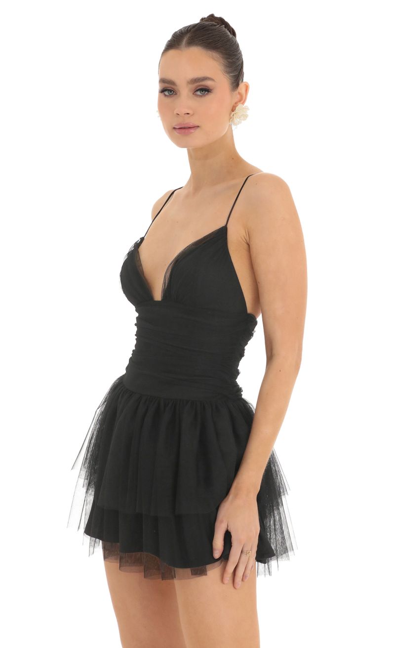 Black Sweetheart Mesh Dress