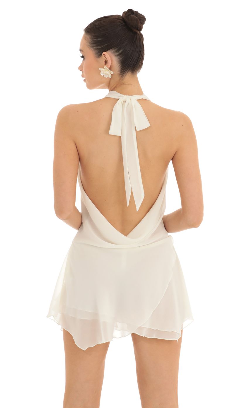 Picture Draped Plunge Neck Dress in White. Source: https://media-img.lucyinthesky.com/data/Feb23/850xAUTO/0b9022bd-e91a-4e6e-9e62-d29c159078dc.jpg