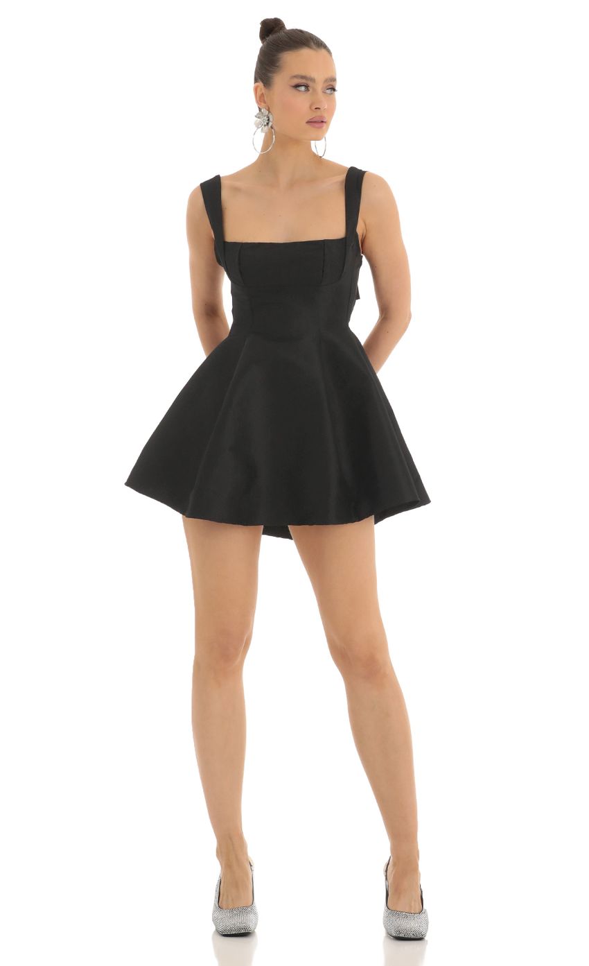 Picture Foxie Fit and Flare Dress in Black. Source: https://media-img.lucyinthesky.com/data/Feb23/850xAUTO/10286243-9b1b-42cf-bf07-3a1b7a1bad2a.jpg