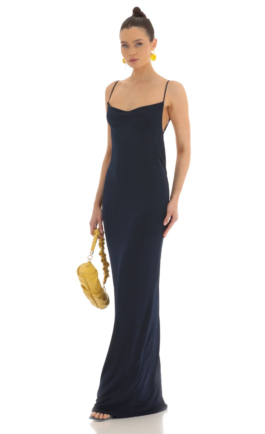 Picture Draped Back Maxi Dress in Navy. Source: https://media-img.lucyinthesky.com/data/Feb23/850xAUTO/24efb4cf-30b9-4407-833a-15a7fa43ed09.jpg