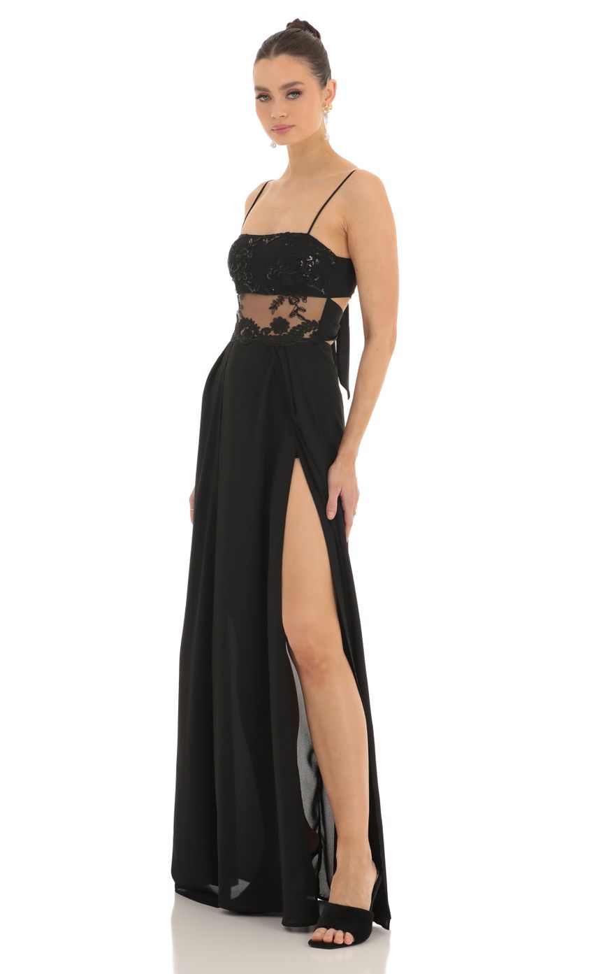 Picture Lace Sequin Maxi Dress in Black. Source: https://media-img.lucyinthesky.com/data/Feb23/850xAUTO/2e0cfd70-45d6-4555-94bb-46358a0d35b2.jpg