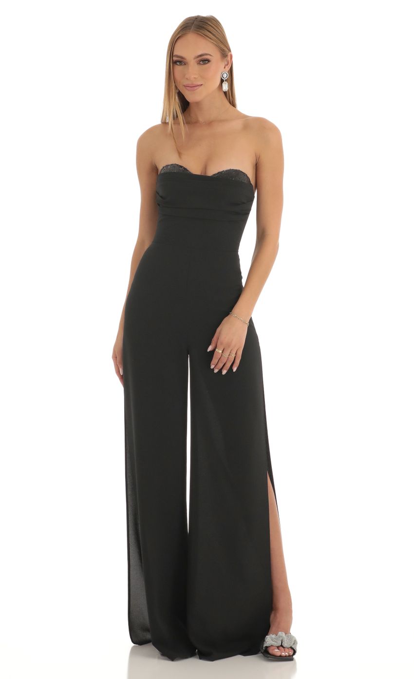 Picture Sequin Bust Crepe Jumpsuit in Black. Source: https://media-img.lucyinthesky.com/data/Feb23/850xAUTO/38688a8e-996c-44e5-9168-878d5b5be6ed.jpg