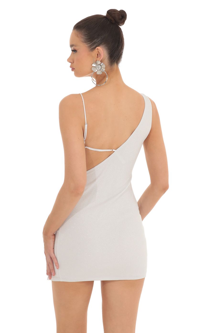 Picture Shimmer Bust Cutout Dress in White. Source: https://media-img.lucyinthesky.com/data/Feb23/850xAUTO/5410d9c7-6a44-4ecf-b9af-a96bb88d5e1f.jpg