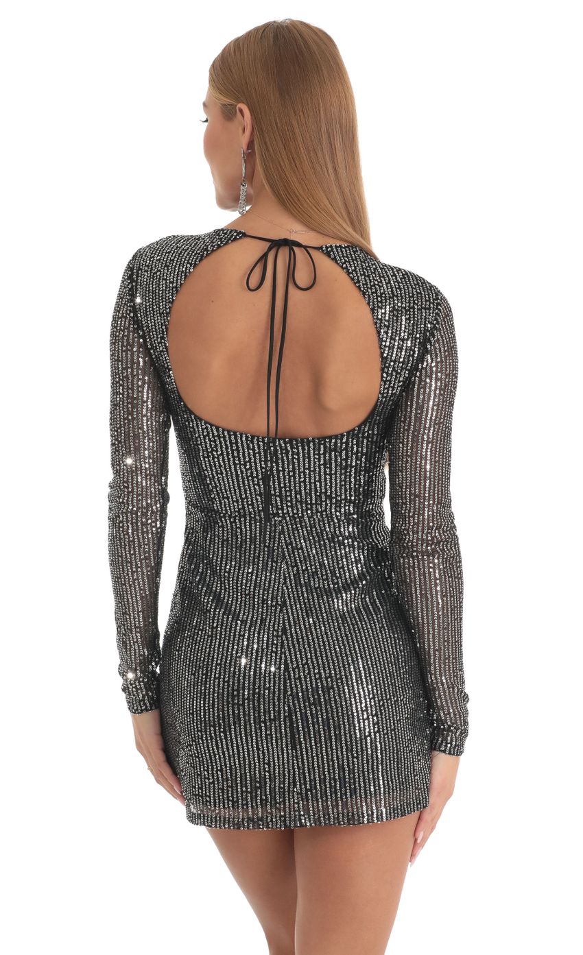 Picture Sequins Crepe Corset Dress in Silver. Source: https://media-img.lucyinthesky.com/data/Feb23/850xAUTO/64d11ff1-383c-4fc7-b6eb-0289a3f25579.jpg