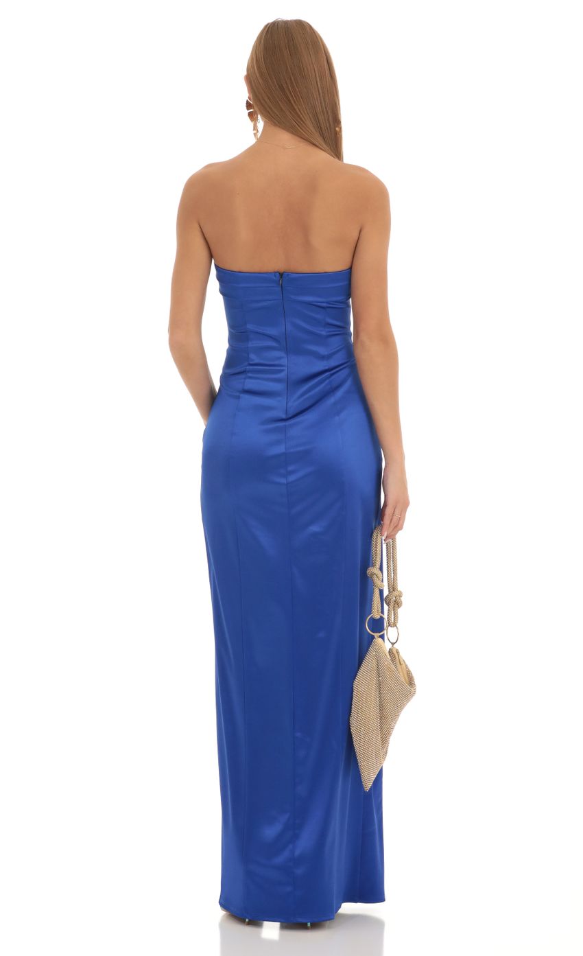 Picture Satin Pleated Strapless Maxi Dress in Royal Blue. Source: https://media-img.lucyinthesky.com/data/Feb23/850xAUTO/6d946561-8507-4fcf-80fe-e2c363358cdb.jpg