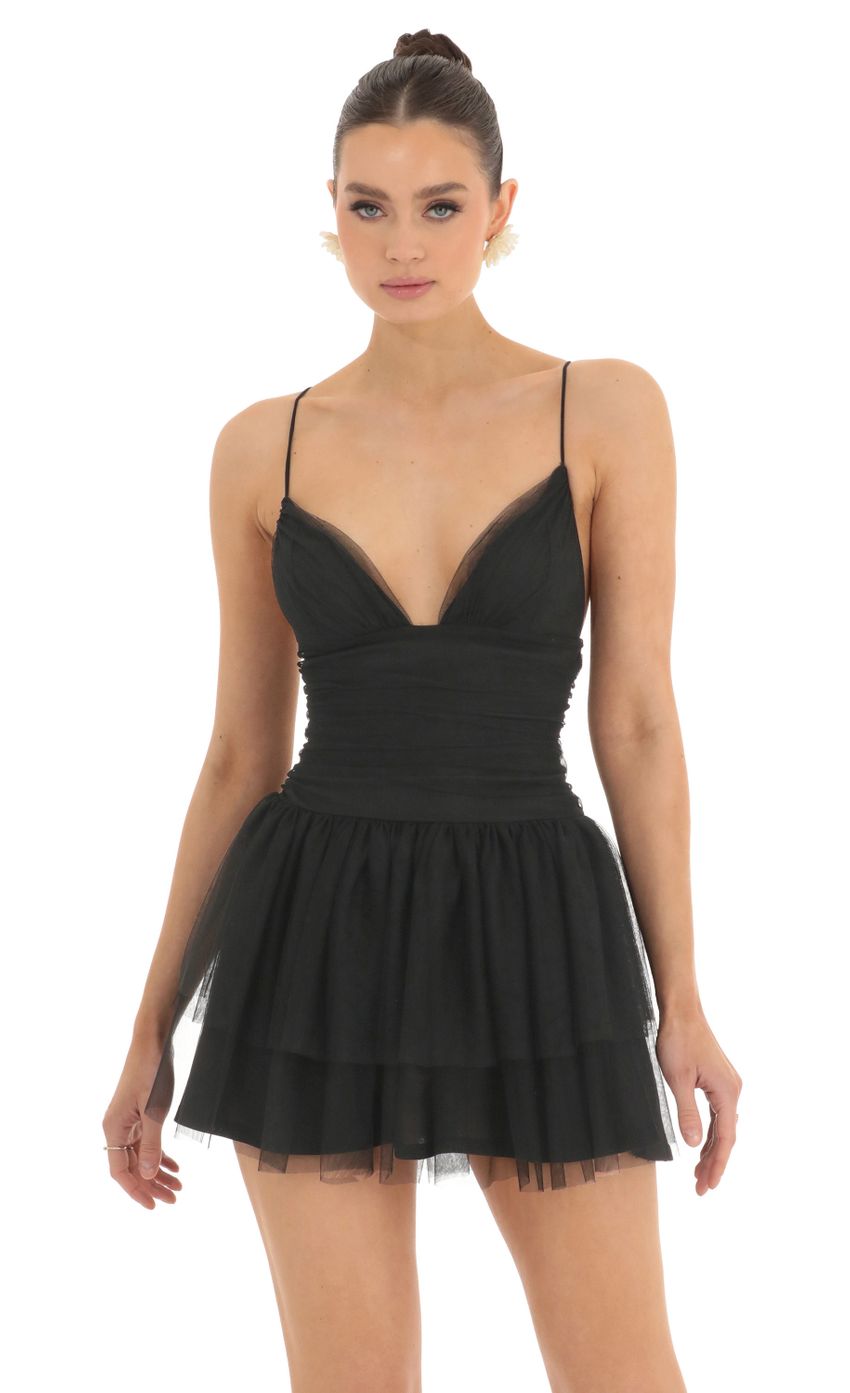 Picture Mesh Sweetheart Tiered Dress in Black. Source: https://media-img.lucyinthesky.com/data/Feb23/850xAUTO/71ed3bcb-5a4c-45e4-8a68-d18c5ecbd1e0.jpg