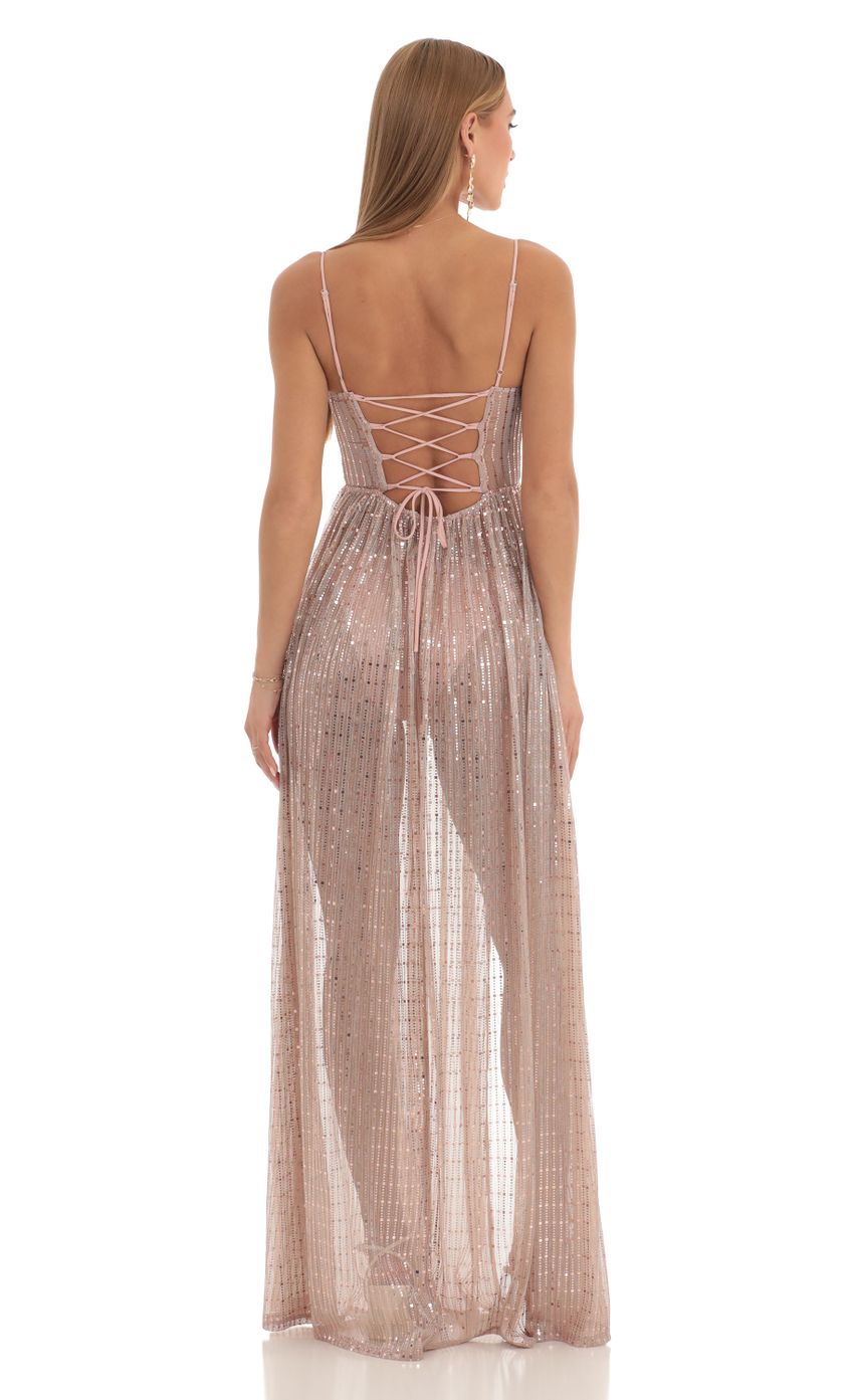 Picture Metallic Knit Sweetheart Maxi Dress in Rose Gold. Source: https://media-img.lucyinthesky.com/data/Feb23/850xAUTO/af0886aa-05ac-4394-bc5d-623026b3fdb7.jpg