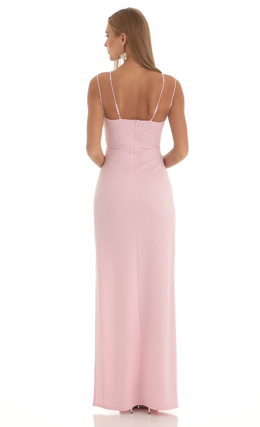 Picture Rhinestone Mesh Cutout Maxi Dress in Pink. Source: https://media-img.lucyinthesky.com/data/Feb23/850xAUTO/c3450b7f-589c-4eea-b94d-ef555bae5491.jpg