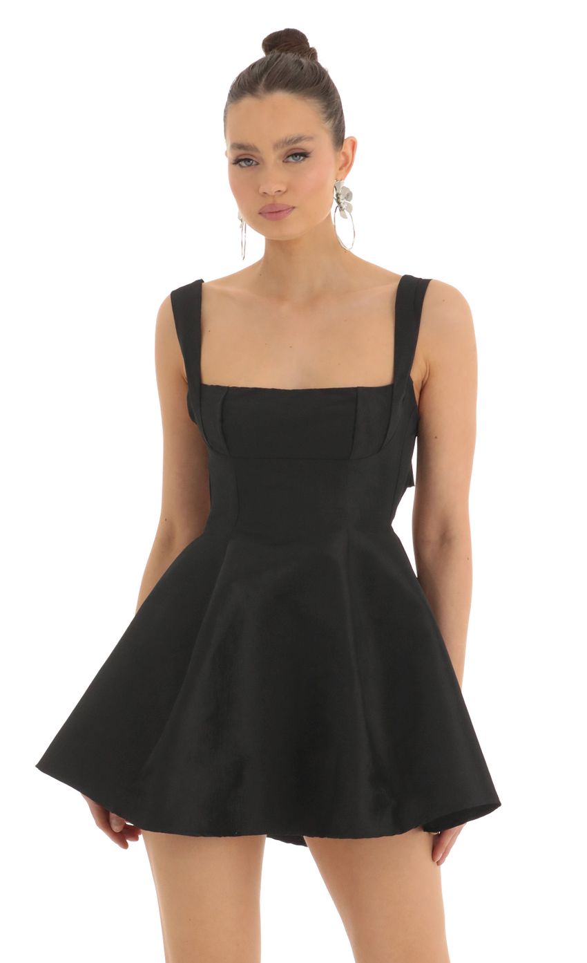 Picture Foxie Fit and Flare Dress in Black. Source: https://media-img.lucyinthesky.com/data/Feb23/850xAUTO/c7713ab7-03a9-4c85-87c3-935a83dd1be6.jpg