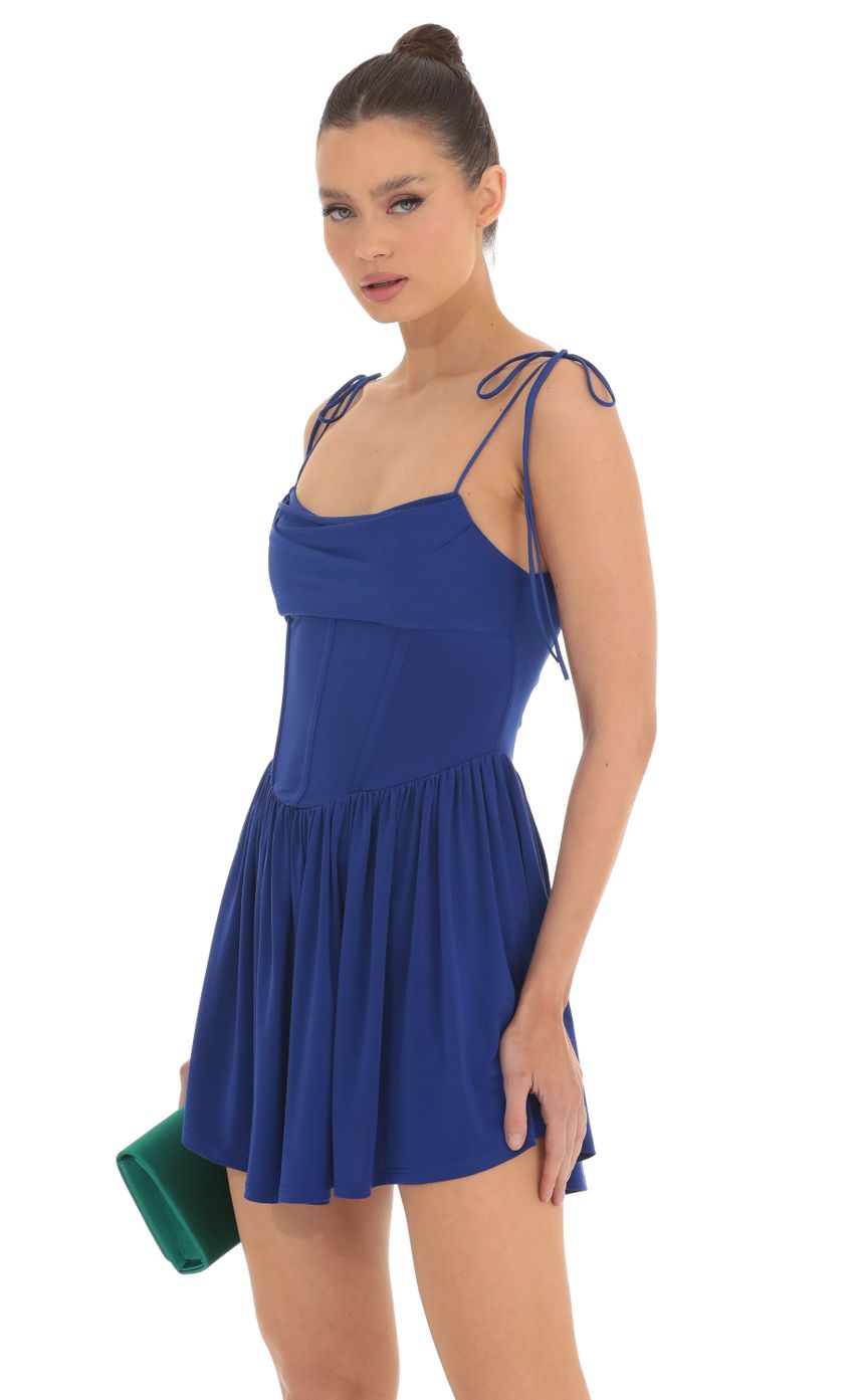 Picture Draped Corset Ruffled Dress in Royal Blue. Source: https://media-img.lucyinthesky.com/data/Feb23/850xAUTO/d3ffb1b2-dfe2-4c64-9939-94c25567159d.jpg