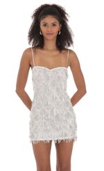 Picture Fringe Dress in White. Source: https://media-img.lucyinthesky.com/data/Feb24/150xAUTO/31f216a8-affc-41f1-a017-9a9d1f2f182b.jpg