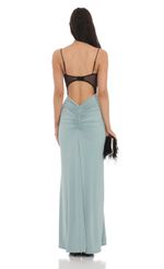 Picture Open Back Two-Toned Maxi Dress in Seafoam Blue. Source: https://media-img.lucyinthesky.com/data/Feb24/150xAUTO/714e7e22-b46b-49b1-a16f-5e4bf3962e6b.jpg