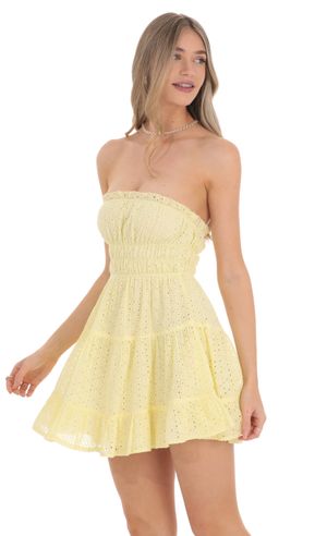 Aurora Square Neckline Dress in Cream