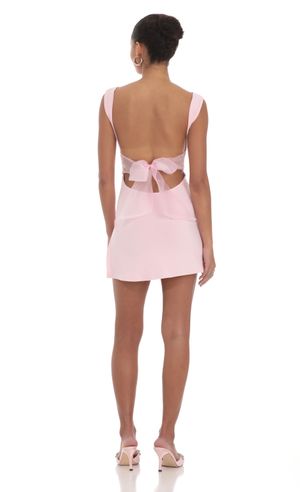 Savannah Mesh Ruched Bodycon Dress in Pink