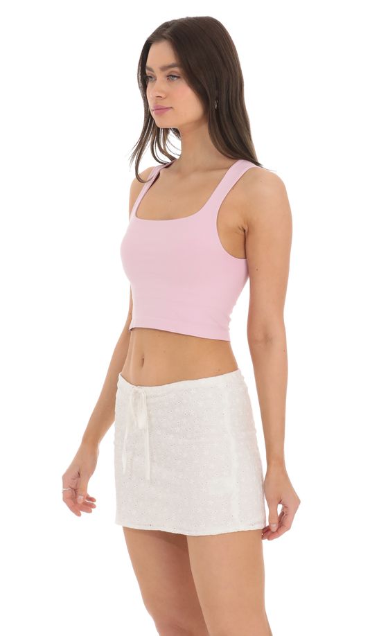 Eyelet Skirt in White