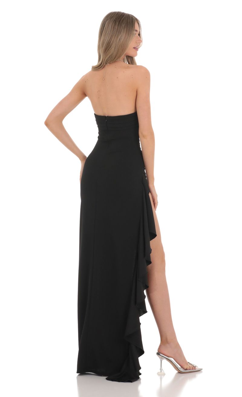 Dedicated to Glamour Black Strapless Maxi Dress