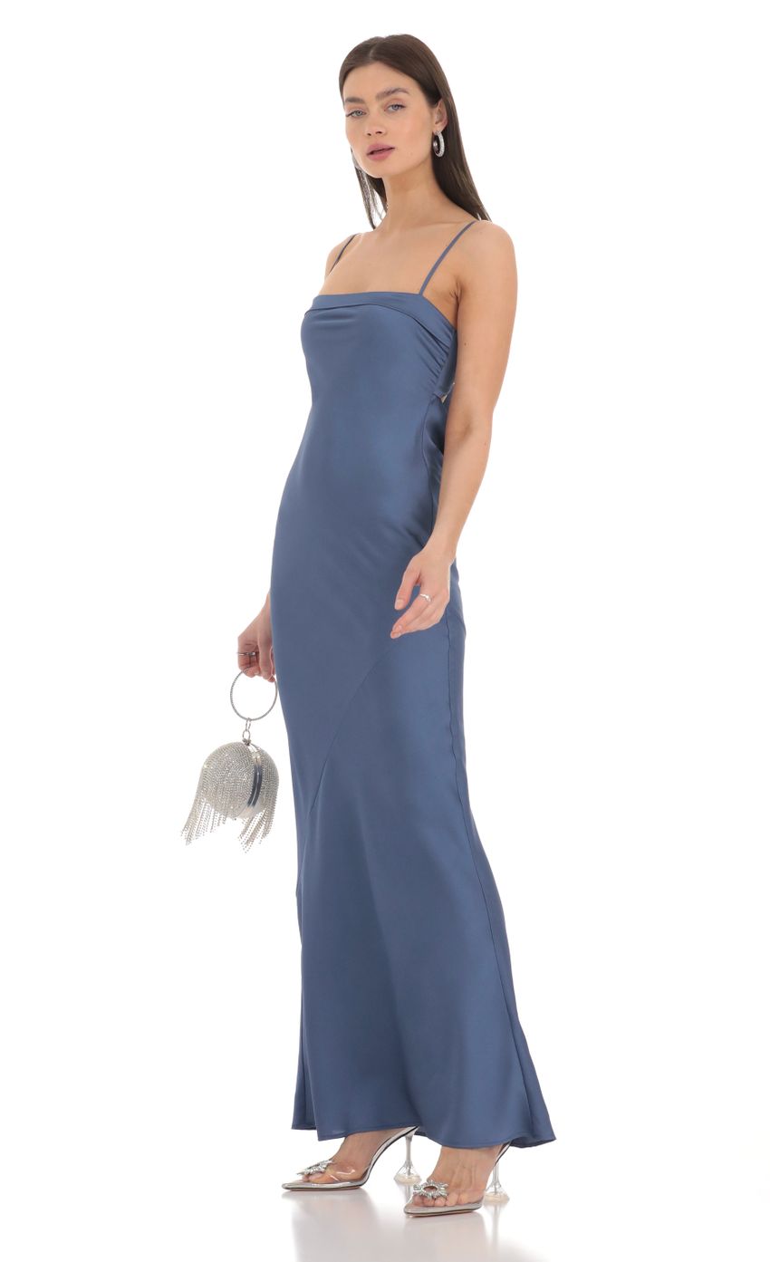 Picture Satin Open Back Maxi Dress in Blue. Source: https://media-img.lucyinthesky.com/data/Feb24/850xAUTO/21a90f5f-fb58-46f7-a9f3-6e7959cdc2a0.jpg