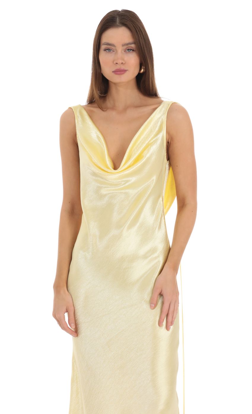 Picture Satin Cowl Neck Maxi Dress in Yellow. Source: https://media-img.lucyinthesky.com/data/Feb24/850xAUTO/28198d06-8417-4758-bee4-bb1ead981b69.jpg