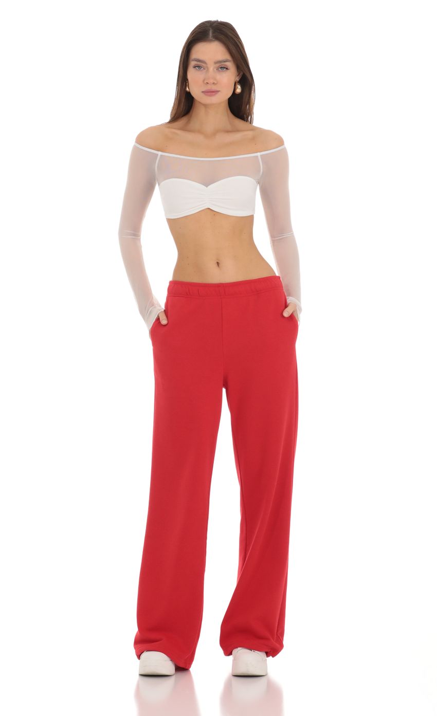 Picture Heart Pocket Sweatpants in Red. Source: https://media-img.lucyinthesky.com/data/Feb24/850xAUTO/2f187d43-2d2b-4fdd-9d79-cdf6d09ad7c8.jpg