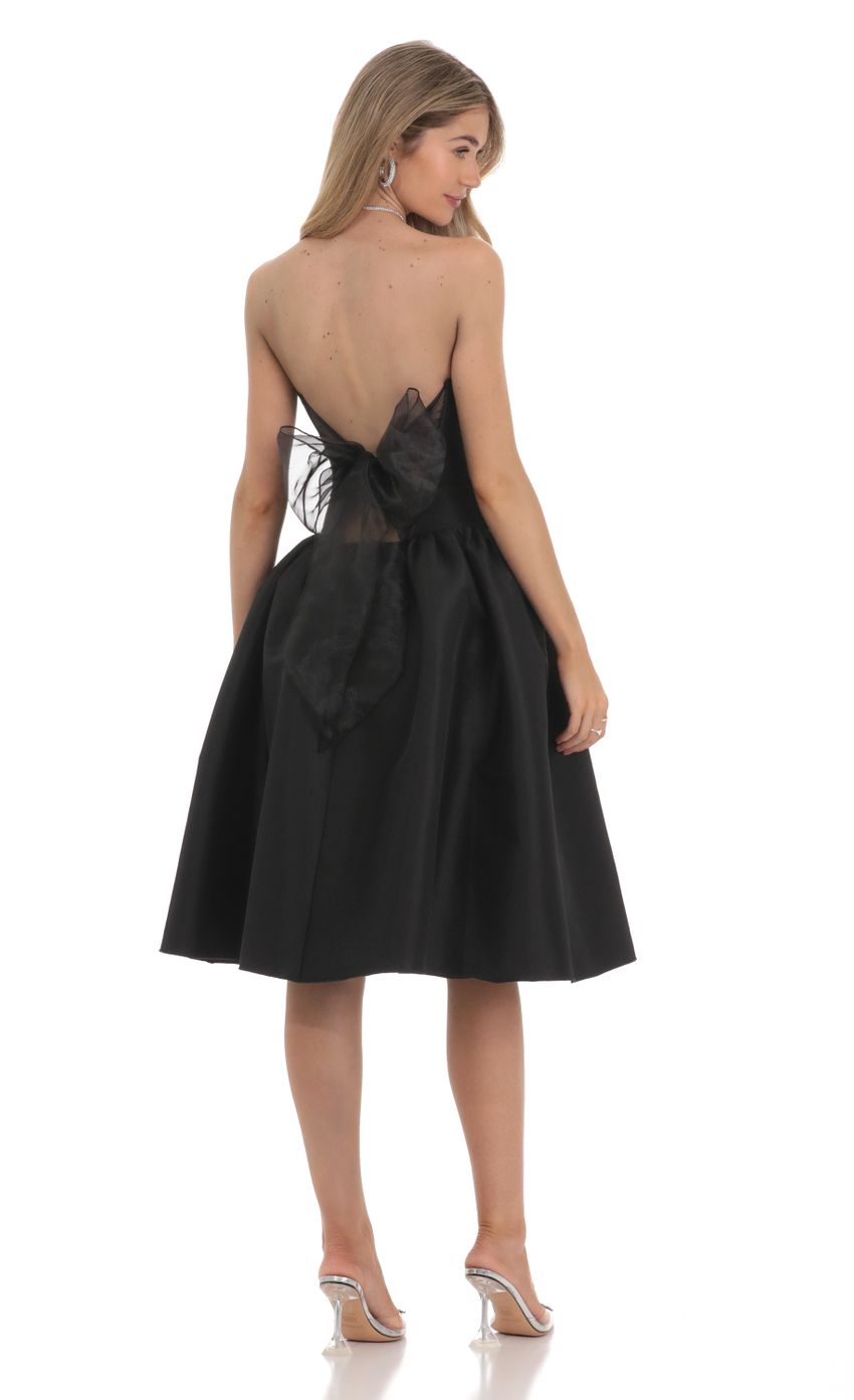 Product image for Strapless Corset Midi Dress in Black