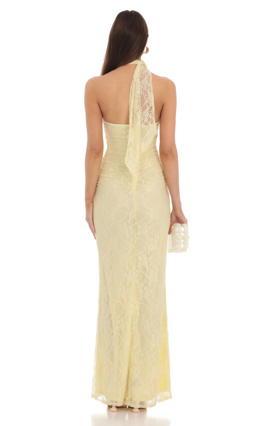 Picture Scarf Lace Maxi Dress in Yellow. Source: https://media-img.lucyinthesky.com/data/Feb24/850xAUTO/344def09-5ddb-4b52-9ca4-8d6f97405055.jpg