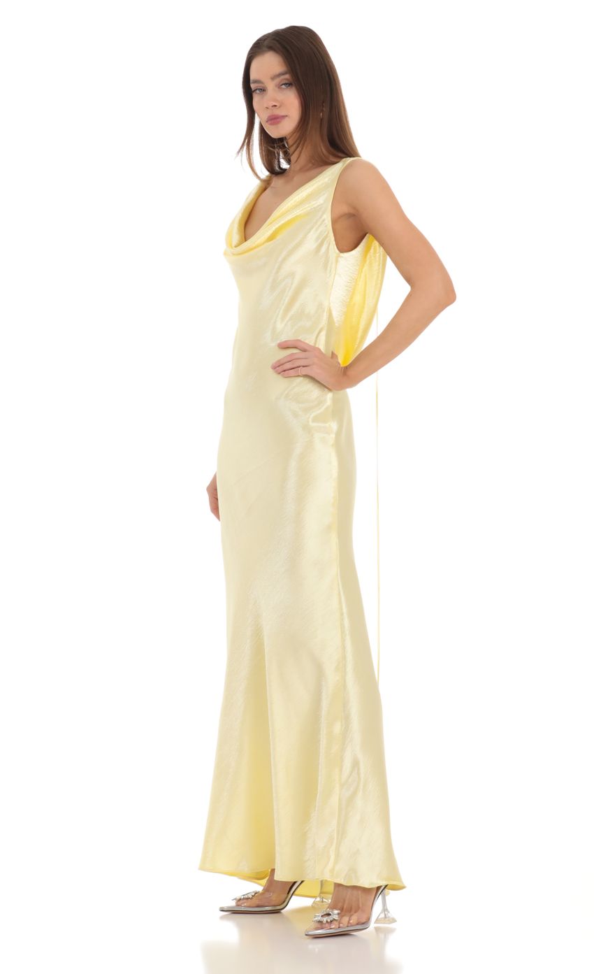 Picture Satin Cowl Neck Maxi Dress in Yellow. Source: https://media-img.lucyinthesky.com/data/Feb24/850xAUTO/4a04e9f7-12b5-45a2-86bf-555ea3318d17.jpg