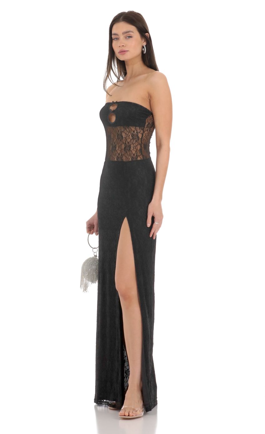 Picture Lace Cutout Strapless Maxi Dress in Black. Source: https://media-img.lucyinthesky.com/data/Feb24/850xAUTO/506fdfcf-246d-4aeb-a665-bd5e4a1f685f.jpg