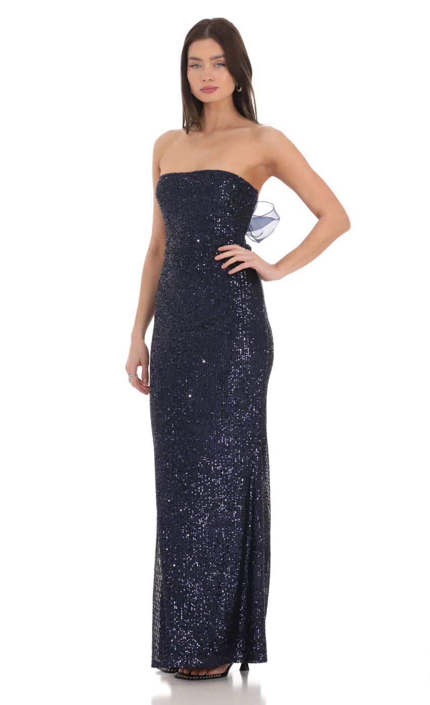 Picture Sequin Strapless Maxi Dress in Navy. Source: https://media-img.lucyinthesky.com/data/Feb24/850xAUTO/6e633f6b-5e62-434c-a907-92eccce733f1.jpg