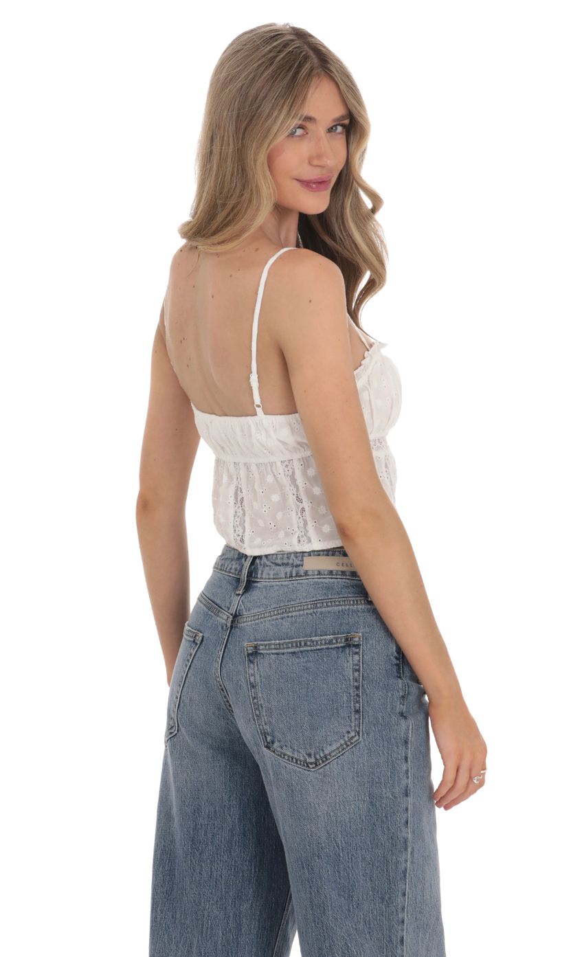 Picture Babydoll Crop Top in White. Source: https://media-img.lucyinthesky.com/data/Feb24/850xAUTO/8ceb6275-b520-4cba-a920-f555c93af3a0.jpg