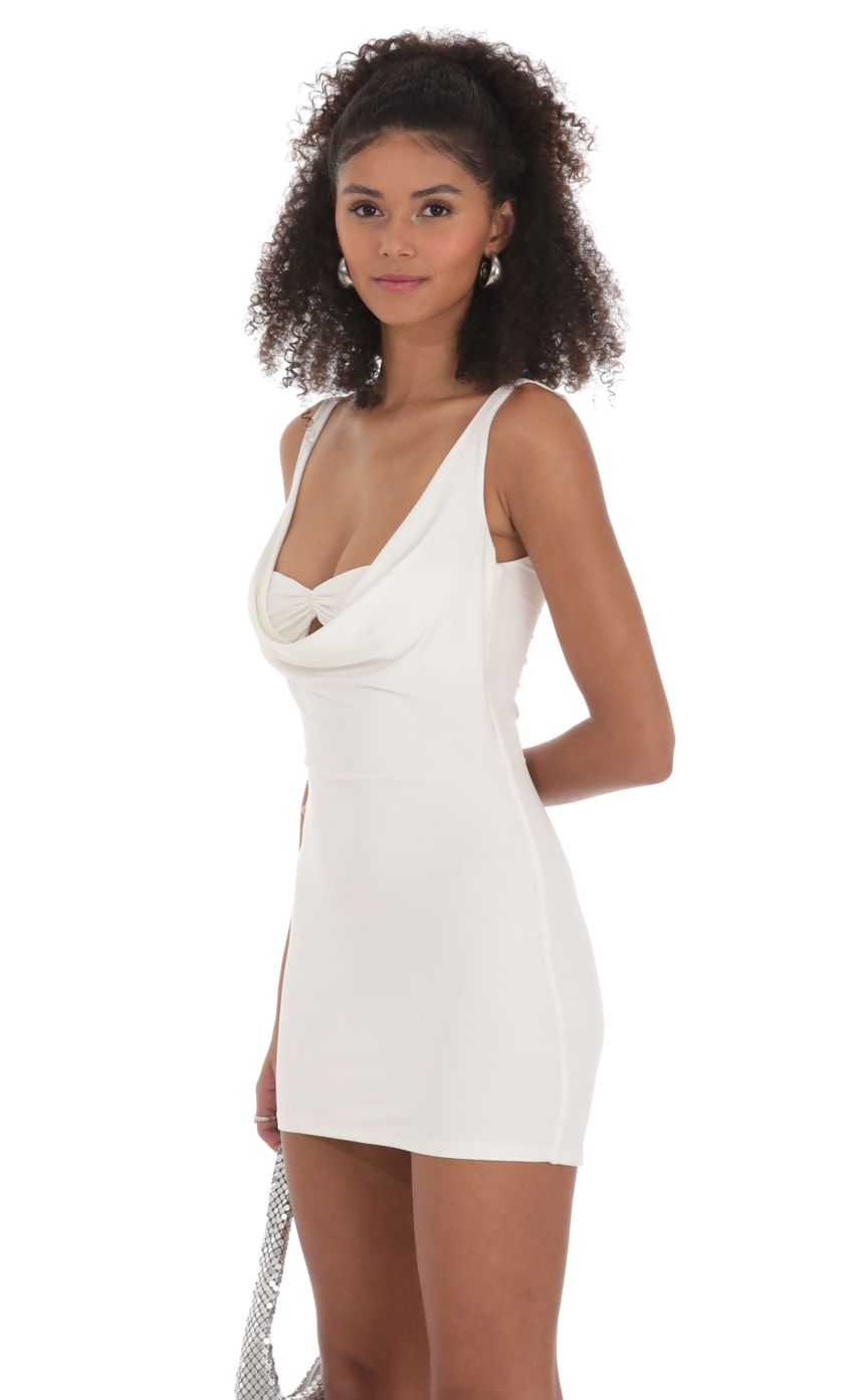 Picture Plunge Neck Bodycon Dress in White. Source: https://media-img.lucyinthesky.com/data/Feb24/850xAUTO/92fbc2f7-e3d4-485d-a432-d02f93435974.jpg