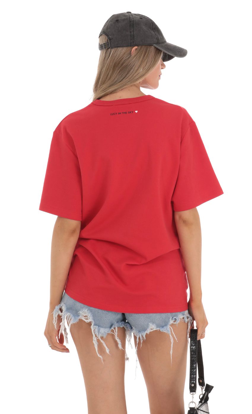 Picture Los Angeles T-Shirt in Red. Source: https://media-img.lucyinthesky.com/data/Feb24/850xAUTO/9669943c-f59a-4d79-86d5-02cacad7b512.jpg