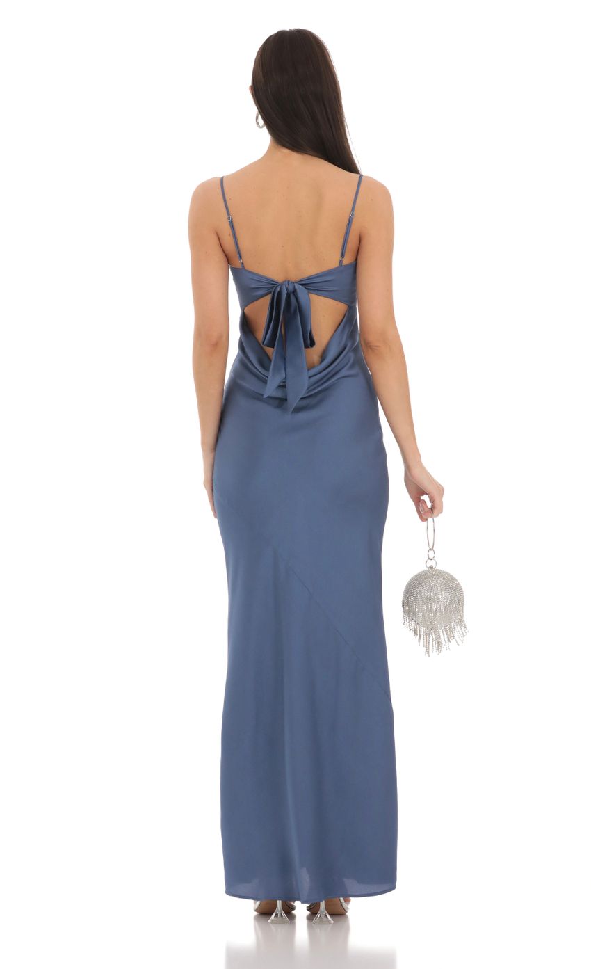 Picture Satin Open Back Maxi Dress in Blue. Source: https://media-img.lucyinthesky.com/data/Feb24/850xAUTO/99291def-a5fe-4d1a-a8dc-5d515134fcae.jpg