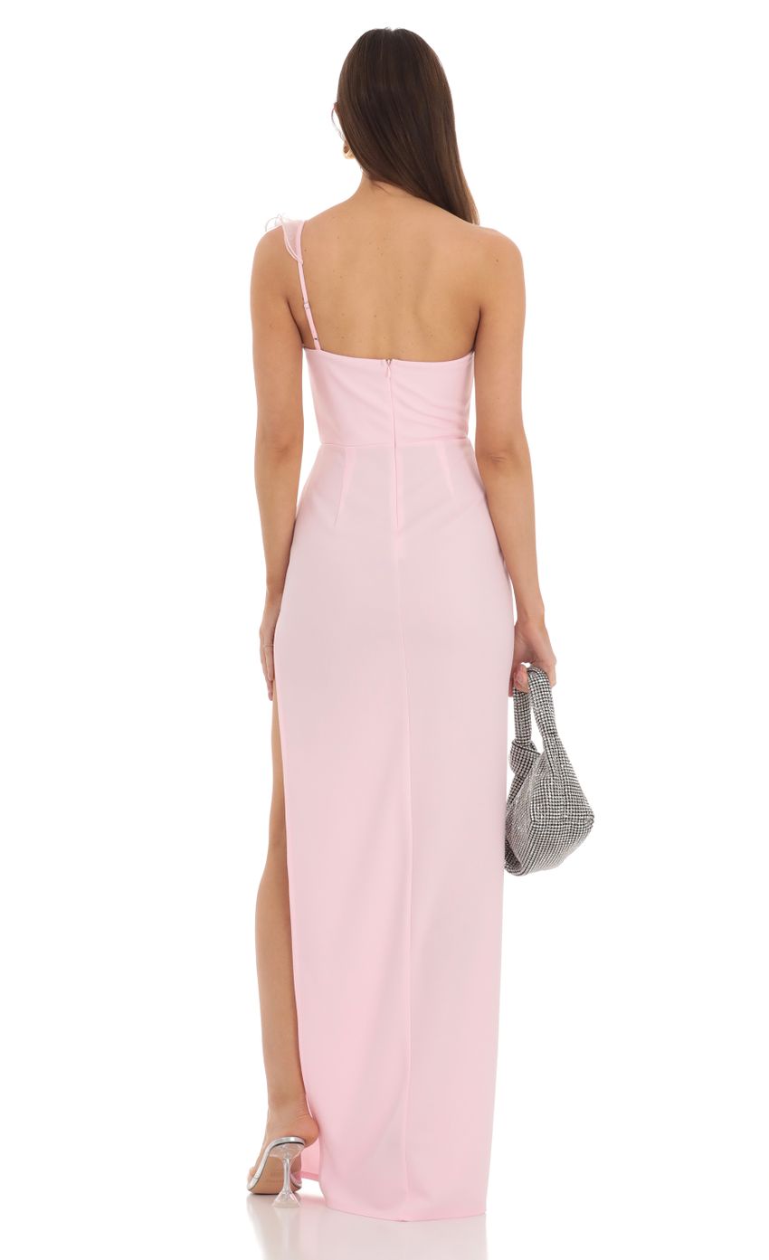 Picture Corset Cross One Shoulder Dress in Pink. Source: https://media-img.lucyinthesky.com/data/Feb24/850xAUTO/af32a8e1-5101-4c31-a870-e057ee71bfe2.jpg