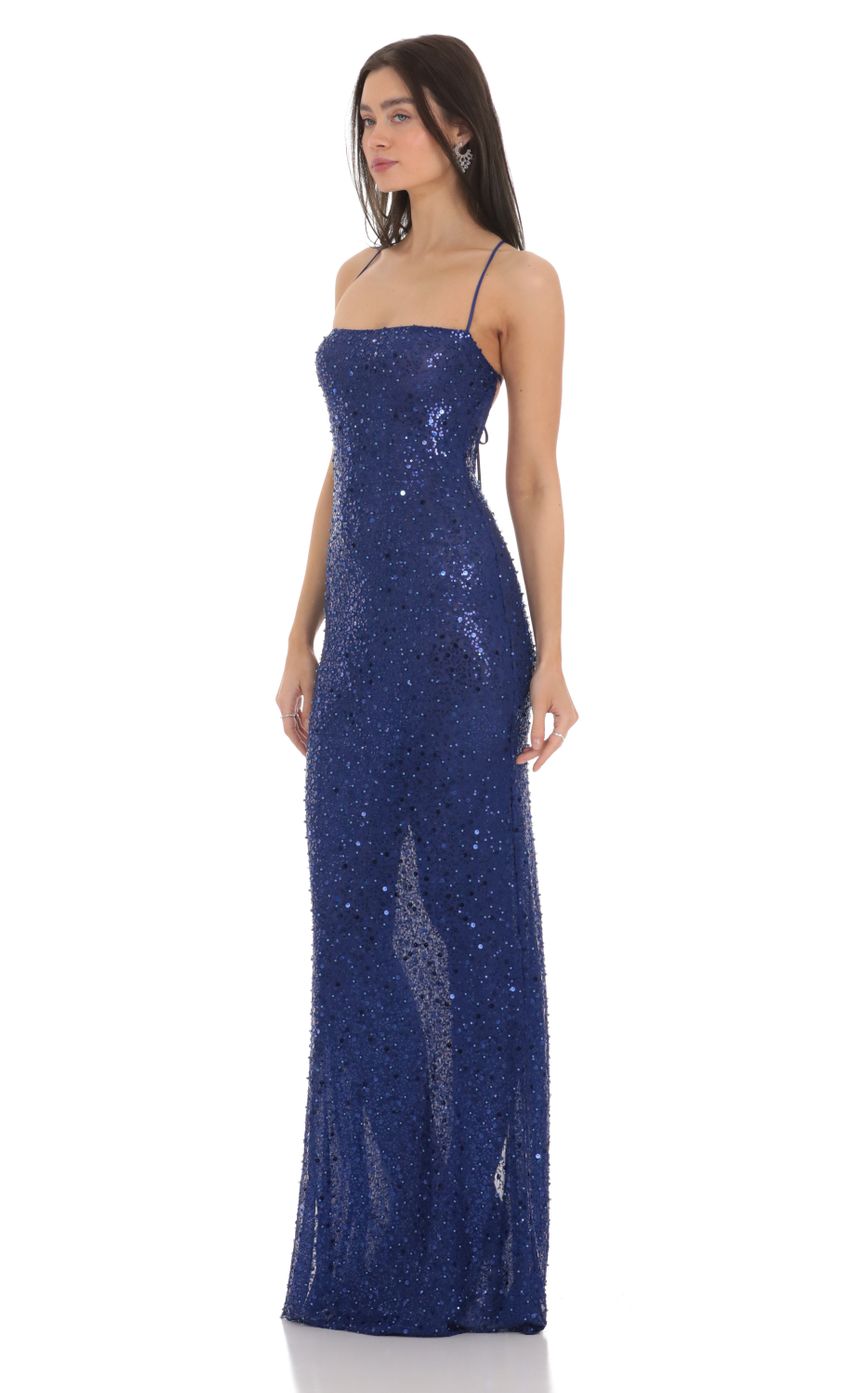 Picture Sequin Mesh Maxi Dress in Blue. Source: https://media-img.lucyinthesky.com/data/Feb24/850xAUTO/b9480a3a-33af-455b-9376-f6d5dff403e0.jpg
