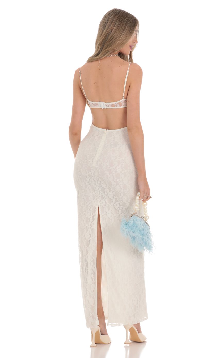 Picture Lace Bodycon Maxi Dress in Ivory. Source: https://media-img.lucyinthesky.com/data/Feb24/850xAUTO/c4a01755-314e-4e95-ab4a-c1765f3f221e.jpg